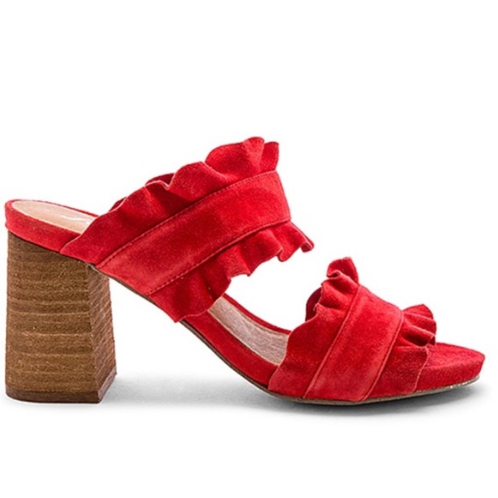 Free People Rosie Ruffle Red Sandals - Picture 5 of 5